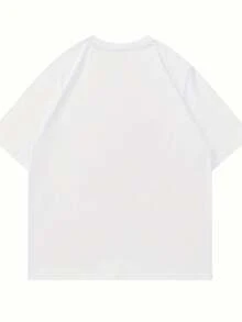 Summer New Fun Cartoon Chicken Pattern Printed T-Shirt For Men, Comfortable And Fit - 白色 - 查看 2