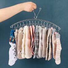 Windproof Premium Clothes Drying Rack, Windproof Clothes Hanger, Reinforced Stainless Steel Drying Rack, Suitable For Hanging Socks, Underwear, Panties, Tights And Gloves - Multicolor - View 5