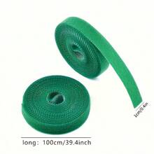 5/10 Rolls Self-Adhesive Plant Tie Straps, Nylon Hook And Loop One-Piece Hook And Loop, Secure Vines, Flowers And Trees, Wind And Rain Resistant Durable Straps, Adjustable And Reusable, Suitable For Potted Plant Shaping, Tomato Cages, Fences Indoor And Outdoor Use - Width 10mm - View 4