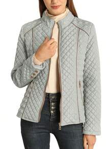 Bellivera Chaqueta acolchada ligera acolchada, abrigo de burbuja de moda otoño invierno para mujer - verde - Ver 14