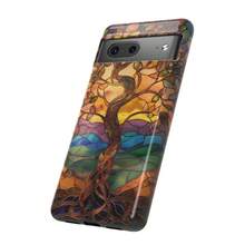 Funda para Teléfono Árbol de la Vida: Arte en Vidrio Manchado, Protección de Doble Capa para iPhone, HONOR, , OPPO - Multicolor - Ver 9