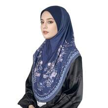 Jilbab Bermotif, Warna Polos Elegan, Desain Tipis, Jilbab Minimalis untuk Sehari-hari - 6# Cokelat Mocha - View 7