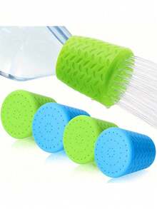 1pc Random Color Innovative Silicone Pet Shower Head, Portable Pet Grooming Spray Nozzle, Multi-Functional Dog Bathing And Outdoor Drinking Accessory, Silicone Shower Head, Dog Shower Spray Nozzle, Outdoor Pet Cleaning Supplies - Multicolor - View 1