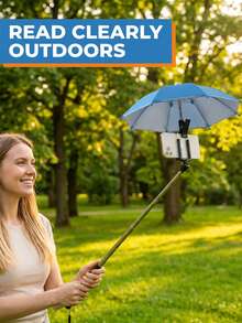 Shading Phone Umbrella For Sun With Flexible Clip To Block Direct Sunlight Compact Outdoor Phone Sun Shade Shield For Motorcyclists And Hikers Handy Mini Umbrella For Phone Perfect For Park Relaxing Summer Travel Beach Umbrella Vacation Essentials - Cell Phone Umbrella - View 8