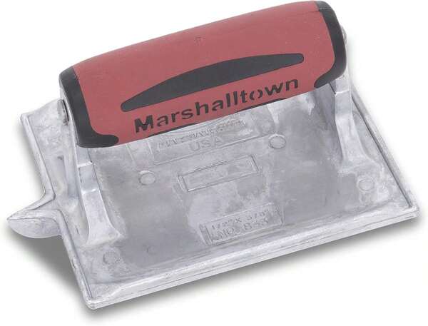 MARSHALLTOWN Heavy-Duty Zinc Concrete Groover, 6 X 4 3/8 Inch Blade, DuraSoft Handle, Concrete Tools Assembled In USA, 833D