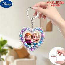 2D Flat Acrylic Cute Princess And Ice Princess Keychain | Adorable And Comfortable Pendant, Made Of Durable Acrylic, Officially Licensed Christmas Decoration, Suitable For Cars, Bags, Etc. - Perfect Gift For Family And Friends, Christmas Decoration, Backpack Accessory, Valentine's Day Gift, Ramadan Gift, Carnival Gift, Cute Keychain, Women's Keychain, Key Chain, Keychain Pendant, Women's Car Accessory, Back To School, Mexico - Multicolor - View 1