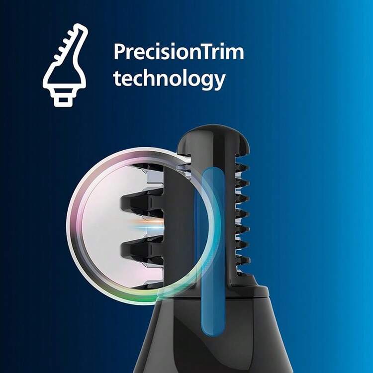 PHILIPS 3000 系列鼻毛修剪器，鼻耳眉毛修剪器，防水淋浴可用，附保護護蓋系統，電池供電，不拉扯，送給男性的禮物 - 多色 - 查看 4