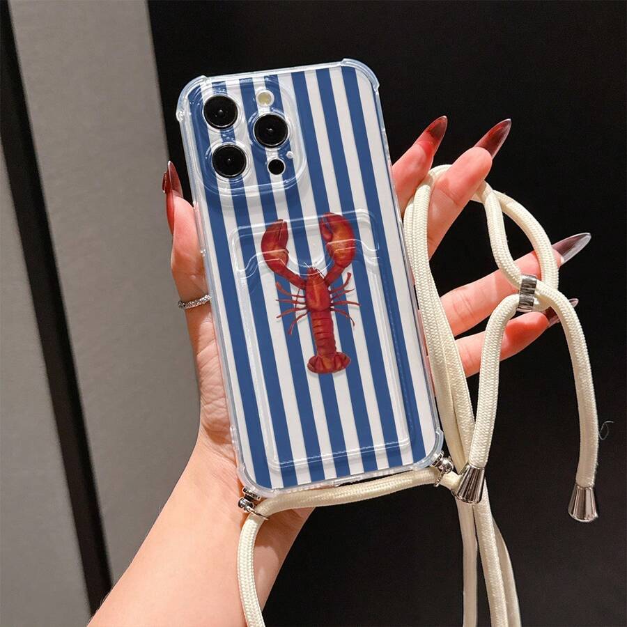 Transparent Card Slot Phone Case, Compatible With IPhone, Galaxy, Honor, , Tecnoo And More, Transparent Wallet-Style Silicone Back Cover, Shockproof, Waterproof, Anti-Drop, Anti-Scratch - Multicolor - View 1