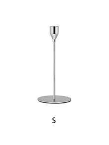 1pc Tall Metal Iron Single Head Candle Holder Ornament, Home Candle Holder Wedding, Small Candle Holder Dining Table Romantic Candlelight Dinner Decoration, Valentine's Day, Wedding Anniversary, Romantic Atmosphere - Multicolor - View 24