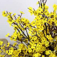 1/5pcs Starry Sky Simulation Bouquet And Artificial Flowers, Realistic Texture, Suitable For Indoor/Outdoor Decoration, Home Decor, Wedding Decoration, Tabletop Decoration, Halloween Decoration, Autumn Decoration - Yellow - View 2
