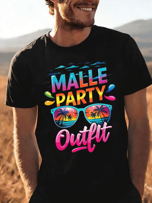 Koszulka Malle Party Group na strój na Majorkę, fajna koszulka unisex na każdą porę roku, 180 g dla mężczyzn i kobiet
