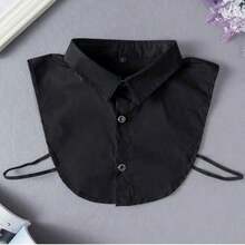 1pc Women's Fashion Solid Color Casual Shawl Collar Fake Collar Daily Accessory - White - View 11