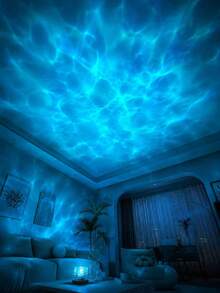 Convierte tu habitación en un espectáculo de luces fluidas, proyector cuadrado de ondas RGB de 16 colores con cable USB Tipo-C - luz policromática - Ver 7