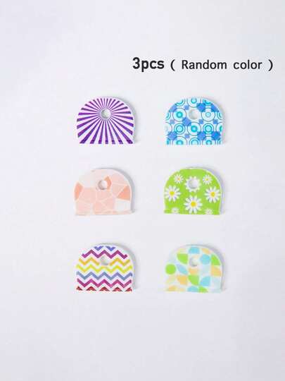 5pcs Floral Pattern Anti-Slip Silicone Key Covers - Durable Non-Slip Key Identifiers For Home, Office And Door Keys - Essential Daily Necessities
