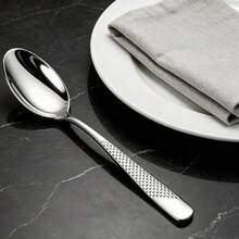 6/8 Buah Sendok Makan Bintang Berlian Emas Perak, Sendok Makan Stainless Steel 8 Inci, Sendok Logam untuk Penggunaan di Rumah, Dapur, dan Restoran, Pembersih Mesin Pencuci Piring, Ramadan, Halloween, Natal - View 5
