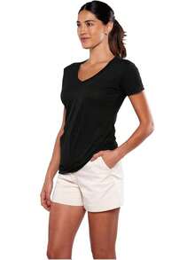 Alfani Playera para Mujer Cuello V, Manga Corta, 3Pack Multicolor - Blanco - Ver 5
