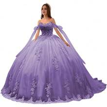 Vestidos de quinceañera de lujo con hombros descubiertos y apliques de encaje hinchado, vestido de baile precioso dulce 16 vestidos - Borgoña Deep - Ver 23