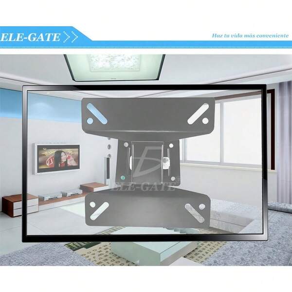 ELE-GATE Soporte Pantalla Tv Pared Vesa 14 A 24 Pulgadas 180 Grados Color Negro .1