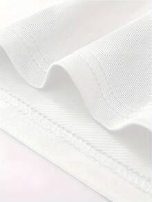 2025 Men'S Summer Fashion Casual Versatile Easy Letter Print Soft Comfortable Round Neck T-Shirt - 白色 - 查看 3