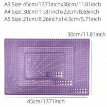 A3 A4 A5 尺寸單面印刷桌面多功能紫色切割墊，DIY 手作切割墊 - 紫色A3+A4+A5 - 查看 2