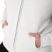 Hanes Sudadera con Capucha y Cierre Completa Ecosmart Chamarra de Calentamiento o Pista para Mujer - Ébano - Ver 5