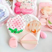 5pcs Thickened Marshmallow Powder Puff Set, Dry & Wet Dual Use, Non-Absorbent For Powder, Foundation And Cushion, Makeup Tools Suitable For All Skin Types - Multicolor - View 2