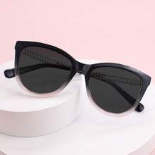 1pc Oversized Cat Eye Grey Lens Reading Glasses, Leopard Print Design, With High-Quality Metal Hinges, Suitable For Women's Daily Wear - Ash - View 5