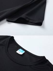 3 buah Kaos Olahraga Pria Musim Panas Cepat Kering - Lengan Pendek Kerah Bulat Aneka Warna, Atasan Serbaguna yang Bernapas, Cocok untuk Kebugaran dan Lari - MultiWarna - View 4
