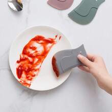 Penguin Soft Silicone Scraper, Household Kitchen Oil Stain Remover, Baking Kitchen Tool - Grey - View 5