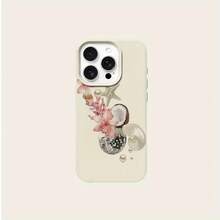 Phone Case: Haimu Decor Romantic Creative  Pattern Case, Suitable for  16 Pro Max,  15 Pro Max/14/16 Plus/15/13 Pro/12/11, Simple , Drop-Proof, Stylish Protective Cover with High Aesthetic Value - Blanco - Ver 5
