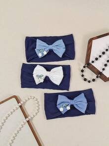 3pcs/Set Baby Girl Hairbands, Sweet & Cute Floral Bow Headbands, Perfect Gift For Girls - Multicolor - View 4