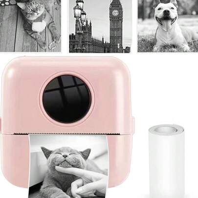 Mini Printer, Portable Inkless Thermal Printer, For Pictures, Photos, Study Notes, Journals, DIY, Compatible With IOS & Android