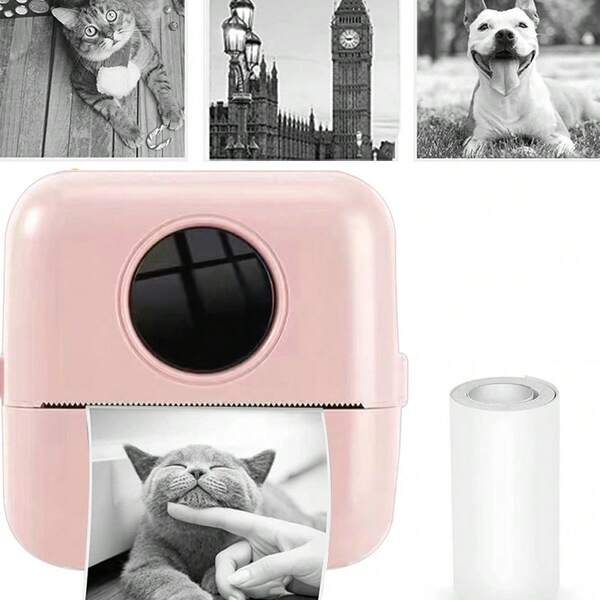 Mini Printer, Portable Inkless Thermal Printer, For Pictures, Photos, Study Notes, Journals, DIY, Compatible With IOS & Android