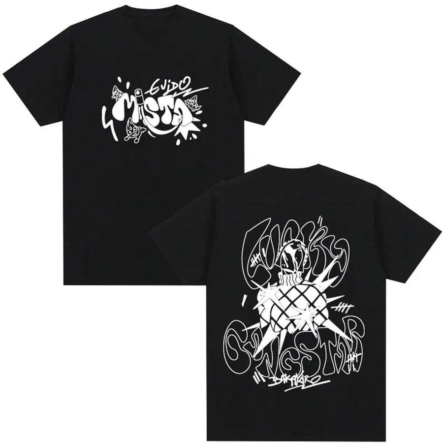 Anime  Bizarre Adventure Guīdo Mista T-Shirts für Männer und Frauen, Lässige Baumwolle, Kurzarm, Übergroße T-Shirts, Harajuku Streetwear - Weiss - Übersicht 1