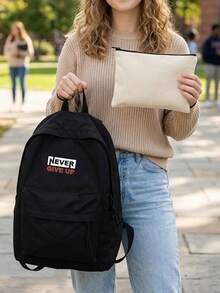 Printed Large Capacity Backpack, Suitable For Daily Use, School And Travel, Unisex, Back To School Season - Multicolor - View 16
