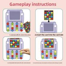 Children's Multi-Function Brain Development Board Game Gift Set 6-In-1 Pop-Up Scoring Competitive Game Color Recognition Logic Reasoning Puzzle Toy Parent-Child Memory Flip Matching Interactive Desktop Educational Tool To Train Children's Observation Reaction And Concentration - Multicolor - View 4