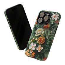 Funda de teléfono personalizada con diseño floral de papel enrollado, arte botánico para  S26 Ultra S25 FE S24 S23  17 Pro Max 16 15 Plus 14 13 Pixel 10  HONOR  OPPO - Multicolor - Ver 3