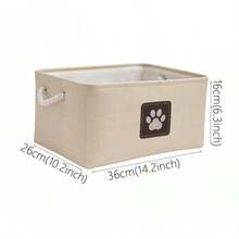 Foldable Fabric Pet Toy Storage Basket, Large Capacity Pet Toy Storage Box With Comfortable Handle, Foldable, Suitable For Accessories, Toys, Coats And Clothing - Multicolor - View 7
