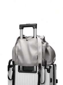 1 pieza Bolso multiusos para mamá, bolso tote y mochila de gran capacidad, unisex, adecuado para uso diario, compras y viajes, Nota: El color de la correa para el hombro es aleatorio - Gris - Ver 4