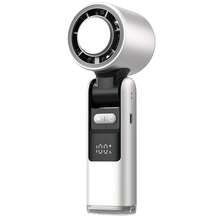 Handheld Turbo Fan With Ice Cooling, Adjustable Wind Speed, Rechargeable Personal Fan, Handheld/Desktop/Neck Mini Fan, Portable Cooling, Suitable For Travel, Outdoor, Office, Work, Summer, Camping, 1pc 1800mAh Battery, Total Capacity 1800mAh - A - View 10