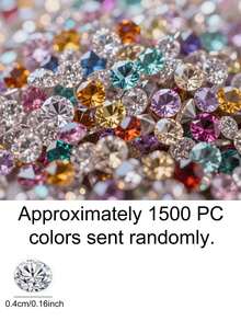 1500pcs Rhinestone Decor, Suitable For Vase Filler, Tabletop Centerpiece, Cosmetic Storage, DIY Rhinestone Makeup Box, Wedding Party Table Decor And DIY Accessories. - 1 Set - View 7