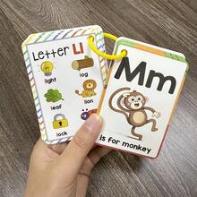 ABC English Letters, 26 Alphabet Flash Cards For Children, Phonics Flash Cards, English 26 Alphabet Phonetic Pocket Cards - 彩色 - 查看 9