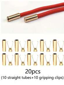 20pcs/10pcs/2pcs High Quality Rope Locks - Protect Shoelaces, Drawstrings, Pants, Bags, Hoodies - Adjustable Metal Clips, Clothing Buttons, Decorative Buckles, Cord Stoppers, Rope End Caps, Easy Installation - Suitable For DIY Crafts, Clothing Organization And Cable Management - (Gold/Silver/Black) Suitable For Clothing, Crafts, Fashion Metal Products, Durable Metal Structures - Multicolor - View 14