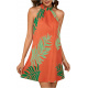 Verde y naranja quemada