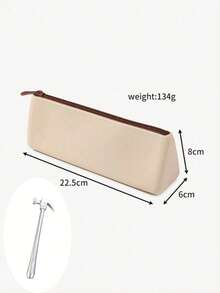 4/1 pieza Estuche de lápices de silicona suave estilo coreano, diseño de unicolor multitono, gran capacidad con diseño de múltiples compartimentos, adecuado para adultos, uso escolar diario y almacenamiento de cosméticos, bolsa de papelería portátil, bolsa de almacenamiento multifuncional para lápices de maquillaje, temporada de regreso a la escuela - Conjuntos - Ver 11