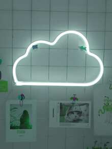 1pc Home Decor Cloud LED Neon Light, USB And Battery Powered, Suitable For Girls Bedroom Wall Decor,Wedding Party Decor Light,Indoor Room Decor Light,Bar And Shop Window Decor Light,Birthday Gift For Friends,Neon Sign Light - 彩色 - 查看 5