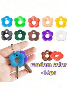 20/16/12/6/3/1pc Colorful Flower Keycaps (With Labels), Color Coded Keycap Covers, Suitable For Home/Office Keyboards; Soft Touch Keycap Covers With Identification Labels For Quick Key Identification; Fashionable And Easy To Install Key Organizer - Multicolor - View 15