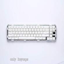 132-Key Jelly White Translucent Keycaps, PC Material, Cherry Height, Crystal Pudding Keycaps, Compatible With Cherry/Gateron MX Switches, Suitable For Gift Or Personal Use, Hot-Swappable, High-Aesthetic Personalized Keycaps - View 7