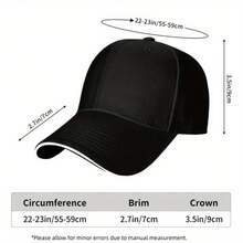 1 Unisex Fishing Sandwich Baseball Cap - Flare Stylish Polyester Duckbill Hat, Adjustable Trucker Hat Outdoor Sports/Parties/Hiking/Beach Vacation - Black - View 4