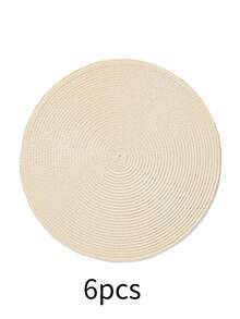 Bộ 1/4/6 miếng lót bàn ăn tròn đan, 15 inch, có thể giặt, chống trượt, chịu nhiệt, dùng trang trí bàn, lót bình hoa, phù hợp cho nhà bếp, phòng ăn, tiệc sinh nhật, đám cưới, tiệc đón bé sơ sinh, mùa tựu trường, tụ họp gia đình và các dịp khác - Nhiều màu - Xem 12